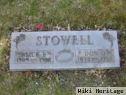 Alice E Daniels Stowell