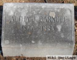 Altha J Barnett