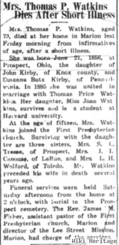 Margaret Ann Kirby Watkins