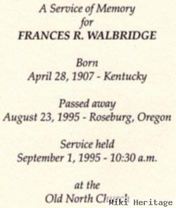 Frances Rachel Simmonds Walbridge