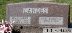 Leslie Garber ""babe"" Landes, Sr.