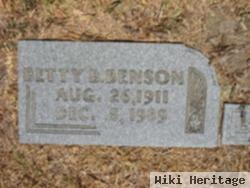 Betty B Benson