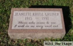 Jeanette Kruse Greiner