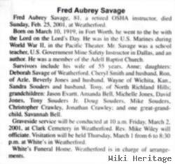 Fred Aubrey Savage