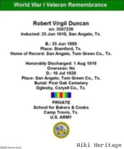 Robert V Duncan