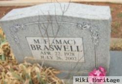 M F "mack" Braswell