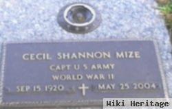 Capt Cecil Shannon Mize