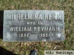 Wilhelmina "minnie" Reick Reymann