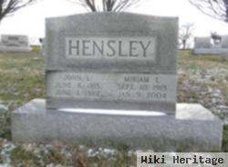 Miriam "billie" Lengfellner Hensley