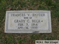 Frances V. Snyder Beck