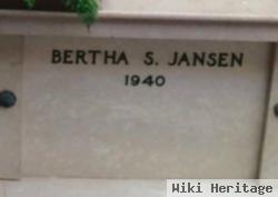 Bertha S Jansen