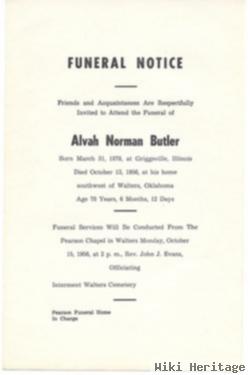 Alvah Norman Butler