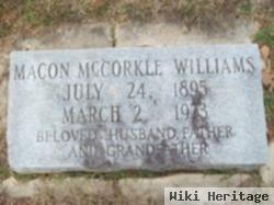 Macon Mccorkle Williams