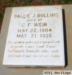 Sallie Jane Bolling Weir