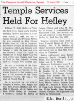 William T "bill" Hefley