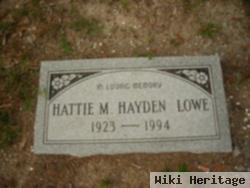 Hattie M Hayden Lowe