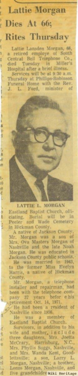 Lattie L Morgan