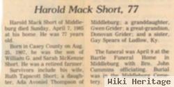 Harold Mack Short