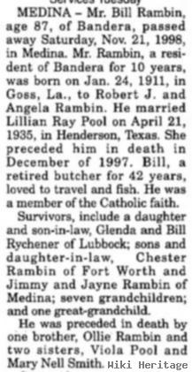 William Jones "bill" Rambin