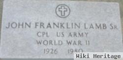 Cpl John Franklin Lamb, Sr