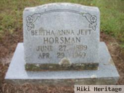 Bertha Ann Jett Horsman