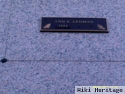 Ann E Lehman