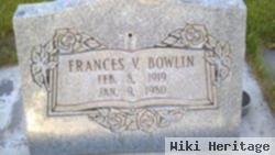 Frances V Bowlin