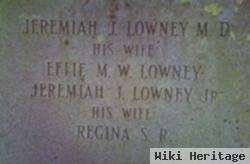 Jeremiah J Lowney, Jr