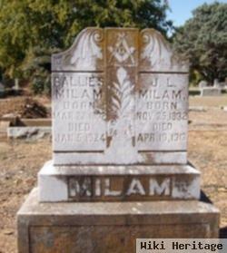 Sarah S. "sallie" Pound Milam