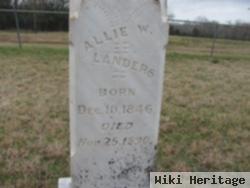 Allison W "allie" Landers