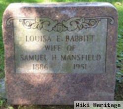 Louisa E Babbitt Mansfield