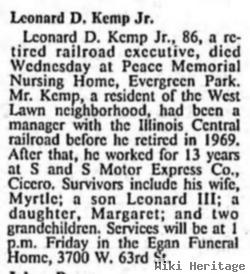 Leonard Dexter Kemp, Jr