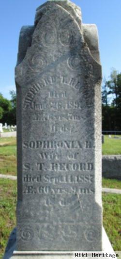 Sophronia Whitcher Record