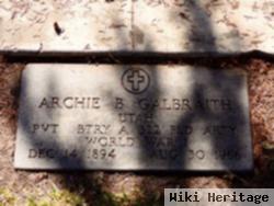 Archibald Bodily "archie" Galbraith