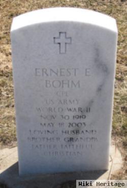 Ernest E Bohm