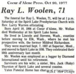 Ray L Woolen