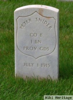 Pvt Peter Snider