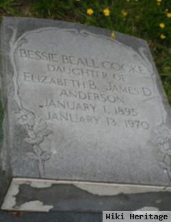 Elizabeth Beall "bessie" Anderson Cooke