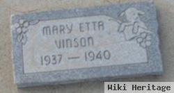 Mary Etta Vinson