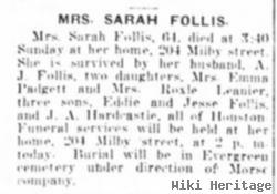 Sarah Mcclaren Follis