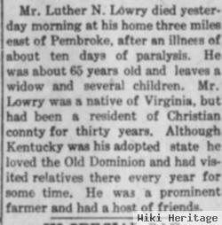 Luther Nelson Lowry, Sr