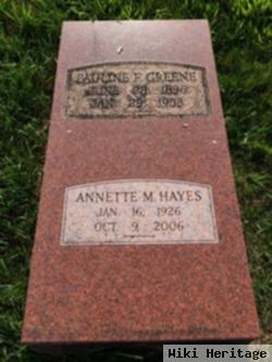 Annette M Greene Hayes