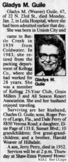 Gladys M. Weaver Guile