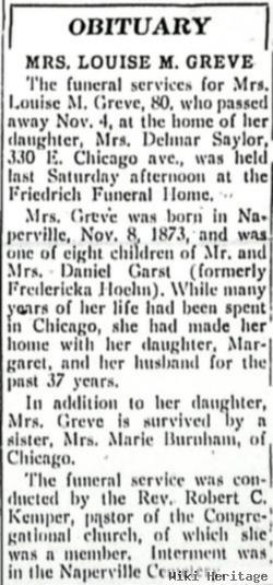 Louise M. Garst Greve