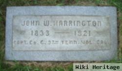 Capt J. W. Harrington