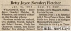 Betty Joyce Sowder Fletcher