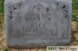 Paul Arthur Rice