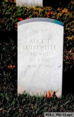 Alice T Lutkewitte