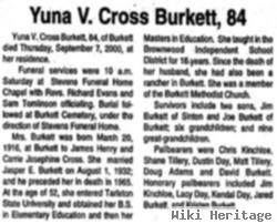 Yuna V Cross Burkett