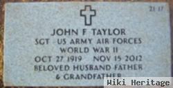 Sgt John F Taylor